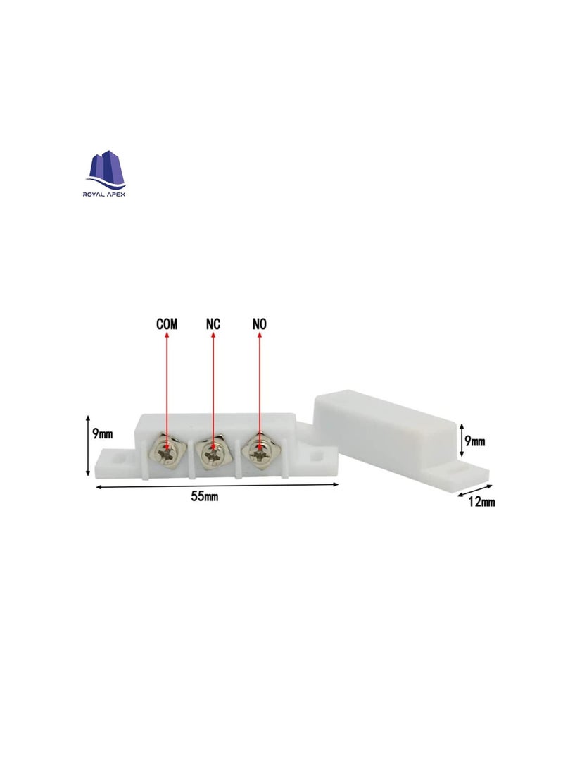 Generic Magnetic Reed Switch Normally Open Closed Door Alarm Window Security Contact Sensor Relay Industrial Electrical Equipment Pack of 5 - Image 1