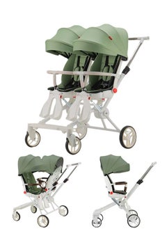 Baby & Toddler Double Stroller, Swivel Seat, Sturdy and Easy Fold Design, Double Stroller with Footboard and Sun Canopy