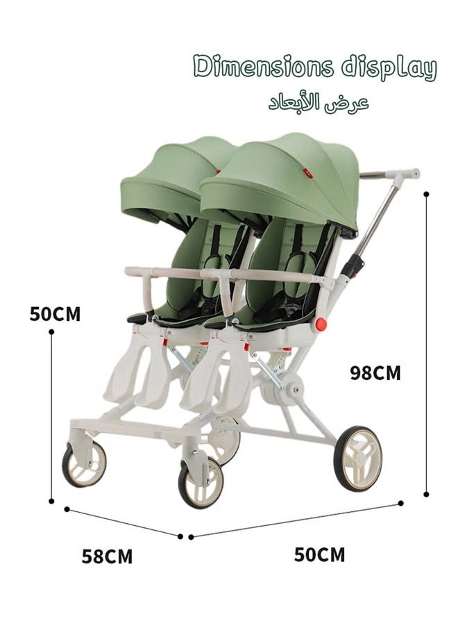 Cady One - Baby & Toddler Double Stroller, Swivel Seat, Sturdy and Easy Fold Design, Double Stroller with Footboard and Sun Canopy - Image 1
