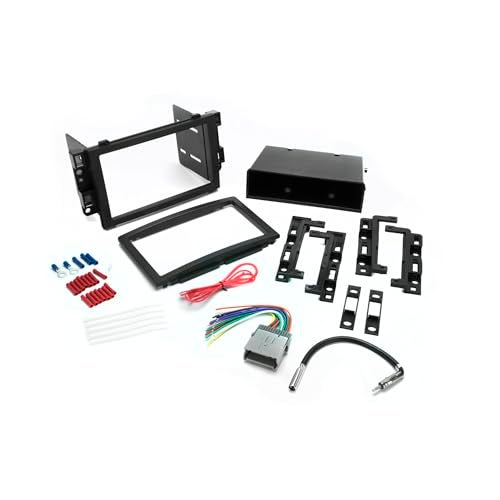 Scosche ICGM12BN Double DIN Radio Install Dash Kit Compatible with Select 2004-09 Non-Amplified Chevrolet and Pontiac Vehicles - Complete Car Stereo Installation Kit - See Vehicle Fit Guide in Images - Image 1