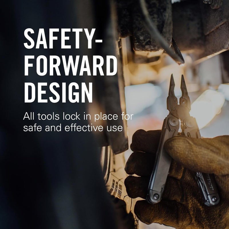 LEATHERMAN Surge Heavy Duty Multitool with Premium Replaceable Wire Cutters and Spring-Action Scissors - Stainless Steel with Premium Nylon Sheath - Image 5