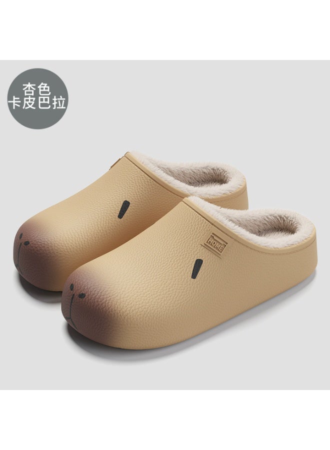 Eva waterproof cotton slippers - indoor home furnishing, warm and plush, suitable for winter, anti-slip cotton slippers