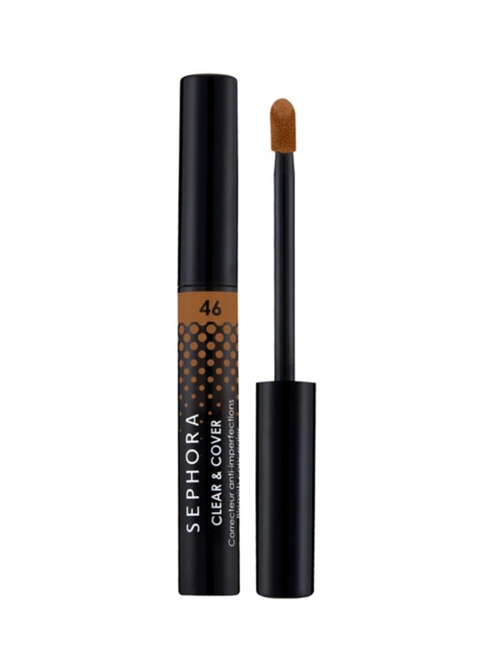 SEPHORA COLLECTION SEPHORA Clear & Cover Concealer – 46 Pecan | Full Coverage, Natural Finish, Long-Lasting & Blendable - Image 1
