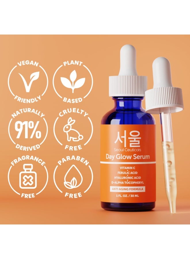 seoulceuticals Korean Skin Care 20% Vitamin C Hyaluronic Acid Serum + CE Ferulic Acid - Potent Anti Aging Vit C, Anti Wrinkle K Beauty Skincare 1oz - Image 5