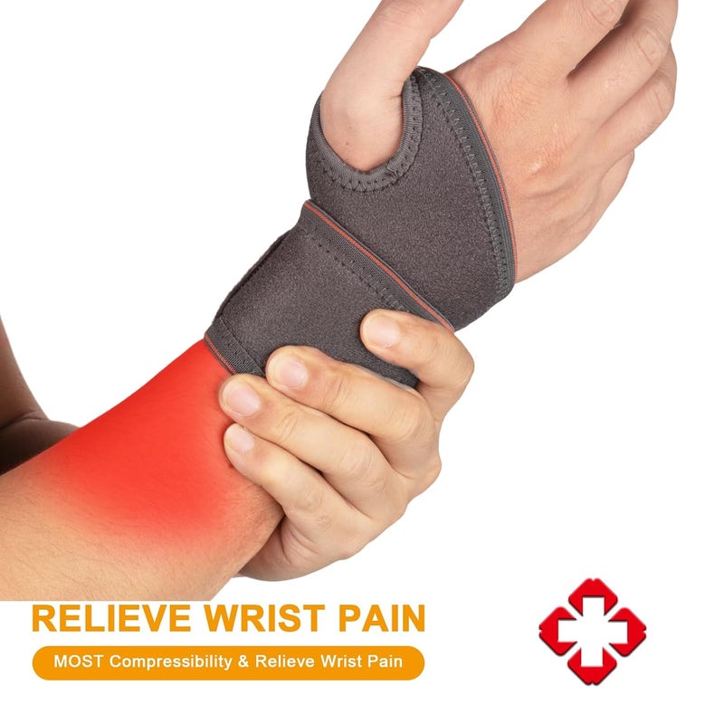PROIRON Wrist Support Wrist Compression Strap and Wrist Brace Sport for Fitness, Weightlifting, Tendonitis, Carpal Tunnel Arthritis, Pain Relief-Wear Anywhere-Adjustable (Single/Pair) - Image 5