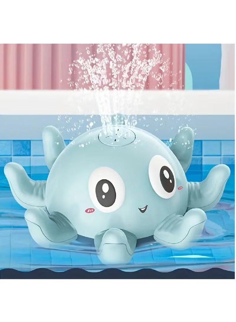 عربست ألعاب الاستحمام للأطفال الصغار، لعبة حوض استحمام الأطفال برذاذ الأخطبوط المضيء، ألعاب مائية للأطفال بالرشاشات الحثية للحمام، حوض السباحة، حوض الاستحمام (وردي) - Image 2