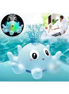Arabest Bath Toys for Toddlers, Octopus Light Up Spray Baby Bathtub Toy, Induction Sprinkler Kids Water Toys for Bathroom, Pool, Bathtub (Pink)  - Image 3