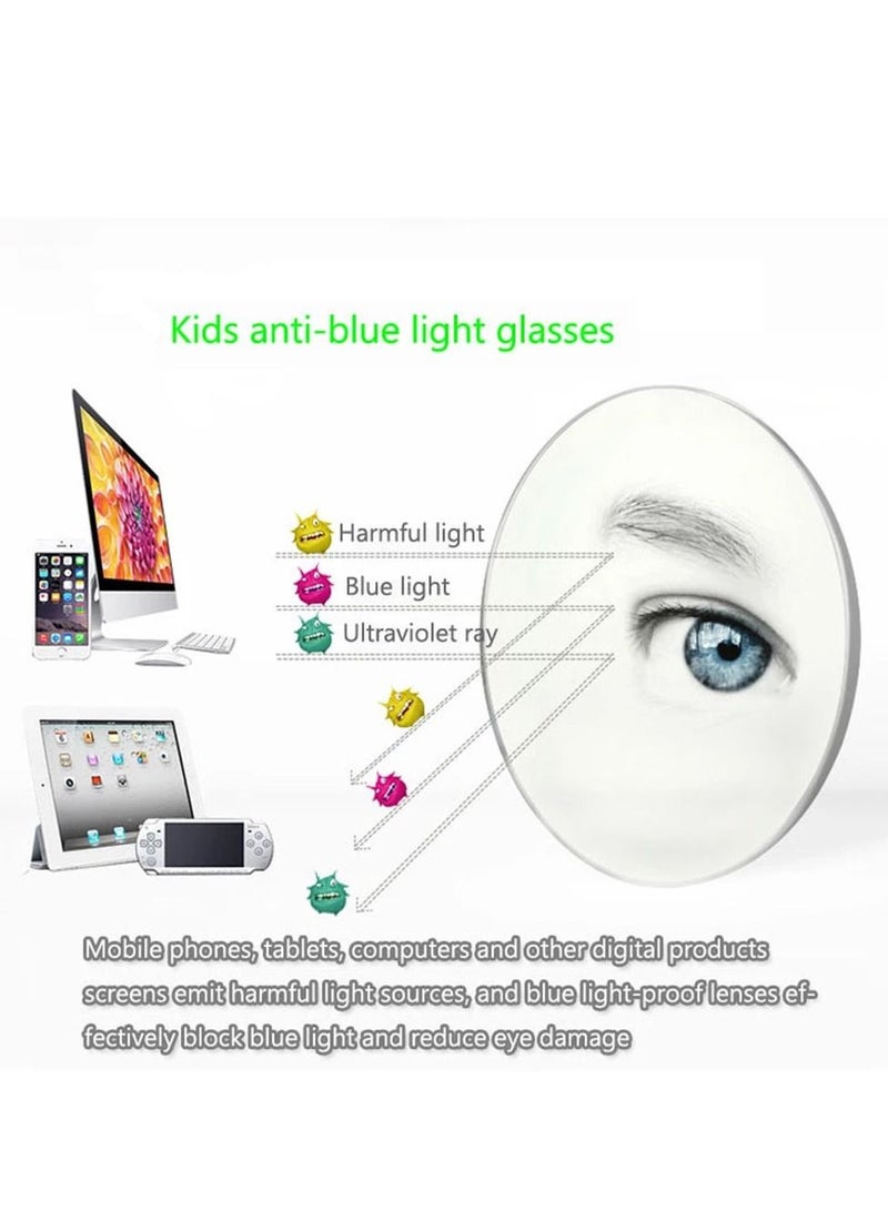 AROAQ Kids Computer Glasses Blue Light Blocking Filter Gaming Goggles Silicone Frame Child Anti Blue Ray Eyewear Black T1 - Image 3