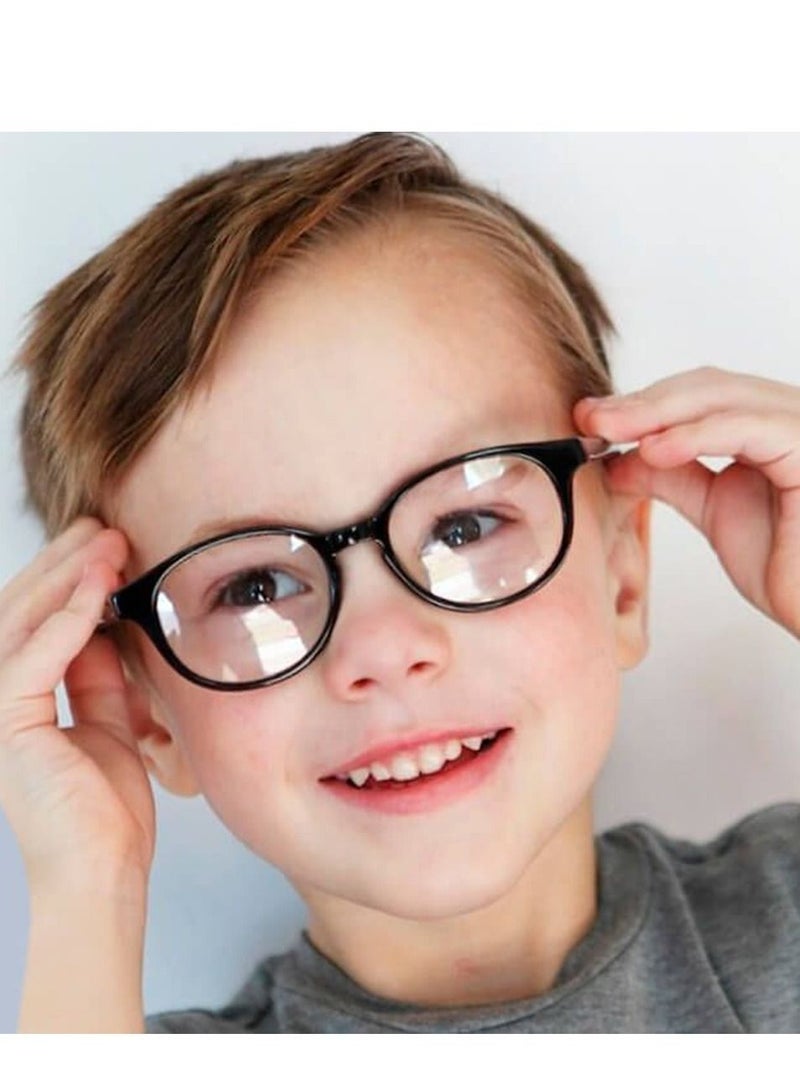 AROAQ Kids Computer Glasses Blue Light Blocking Filter Gaming Goggles Silicone Frame Child Anti Blue Ray Eyewear Black T1 - Image 2