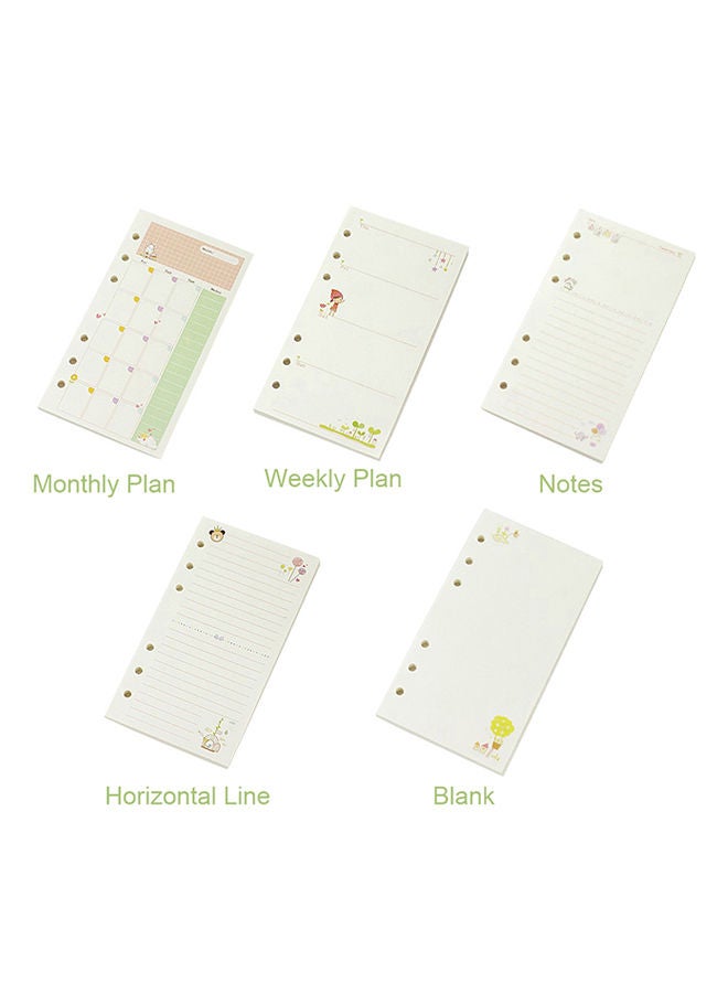 NIBEMINENT A6 Colorful Loose Leaf Notebook Cream - Image 5