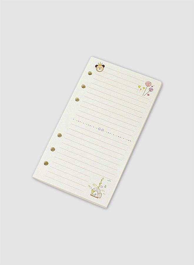 NIBEMINENT A6 Colorful Loose Leaf Notebook Cream - Image 1