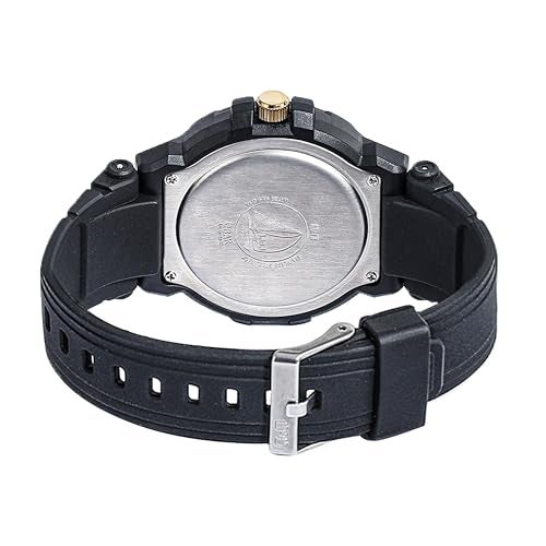 Q&Q Men’s Fibre Strap Analog Watch (Black Dial) – 100M Water Resistant, Lightweight Sports Casual Quartz Wristwatch - V50A-001VY - Image 4