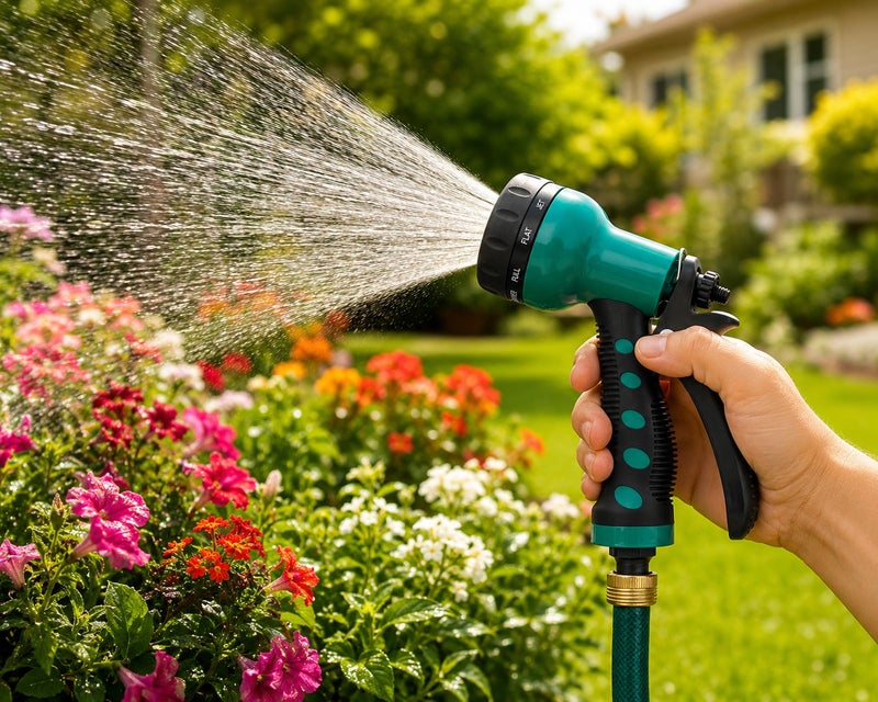 Dunekart High Pressure Garden Hose Nozzle Spray Gun, ABS Water Sprayer for Plants Car Wash Cleaning, 7 Spray Patterns Adjustable Trigger - Image 2