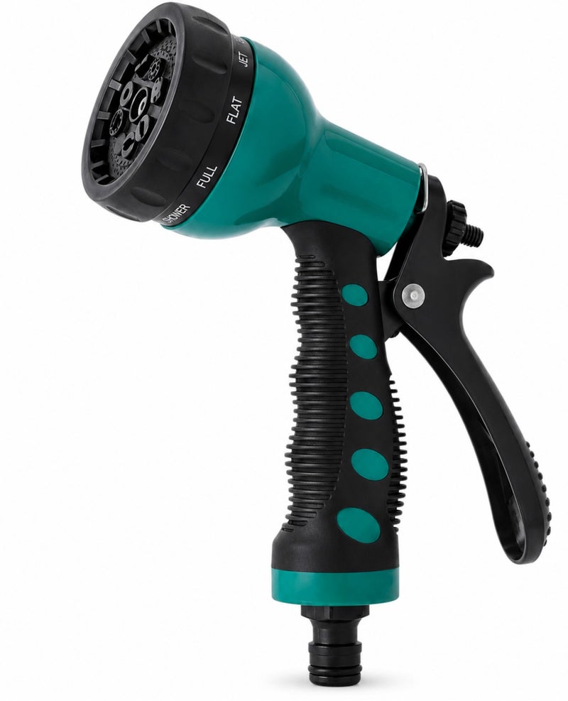 Dunekart High Pressure Garden Hose Nozzle Spray Gun, ABS Water Sprayer for Plants Car Wash Cleaning, 7 Spray Patterns Adjustable Trigger - Image 1
