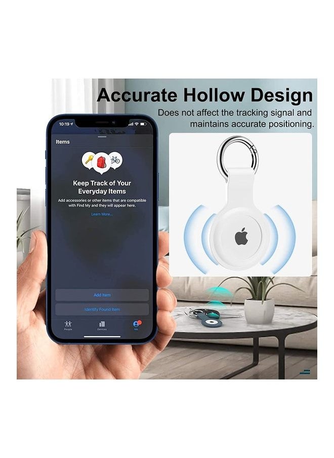 NIBEMINENT - Protective Cover For Apple AirTag White - Image 1