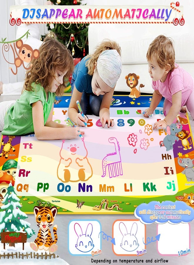 Wedopro Toddler Toys Water Doodle Mat: 40 X 30 Inch Mess Free Coloring & Drawing Instant Drying Mat - Kids Learning Toys for Girls Age 3-5 Home Educational Activities - Birthday/Christmas Gifts for Girls Boys - Image 2