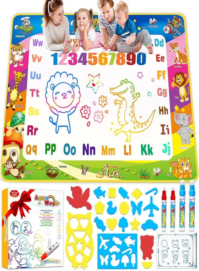 Wedopro Toddler Toys Water Doodle Mat: 40 X 30 Inch Mess Free Coloring & Drawing Instant Drying Mat - Kids Learning Toys for Girls Age 3-5 Home Educational Activities - Birthday/Christmas Gifts for Girls Boys - Image 1