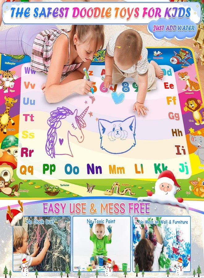 Wedopro Toddler Toys Water Doodle Mat: 40 X 30 Inch Mess Free Coloring & Drawing Instant Drying Mat - Kids Learning Toys for Girls Age 3-5 Home Educational Activities - Birthday/Christmas Gifts for Girls Boys - Image 3