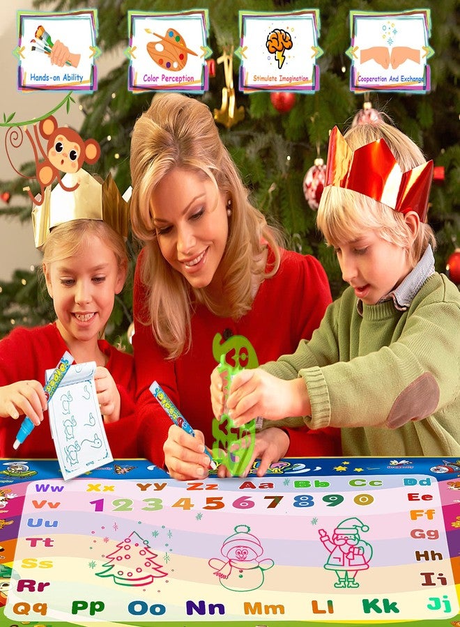 Wedopro Toddler Toys Water Doodle Mat: 40 X 30 Inch Mess Free Coloring & Drawing Instant Drying Mat - Kids Learning Toys for Girls Age 3-5 Home Educational Activities - Birthday/Christmas Gifts for Girls Boys - Image 5
