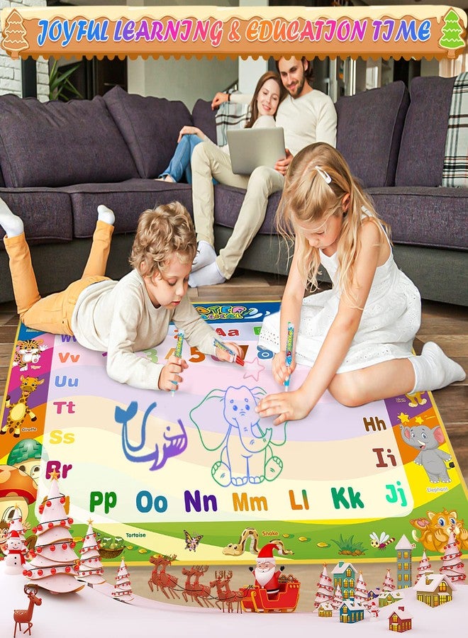 Wedopro Toddler Toys Water Doodle Mat: 40 X 30 Inch Mess Free Coloring & Drawing Instant Drying Mat - Kids Learning Toys for Girls Age 3-5 Home Educational Activities - Birthday/Christmas Gifts for Girls Boys - Image 4