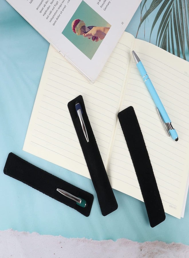 OBANGONG 50 Pcs Velvet Pen Pouch Sleeve Holder Single Pen Bag Holder Pencil Bag Case for School,Office-Black - Image 4