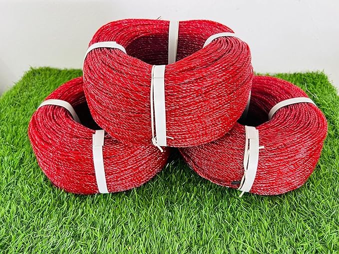 Uttam Solar Fencing Zatka Dori polywire Fencing Wire for Boundary | Ideal for Jhatka Machine & Solar Fence Energizer | 650 ft per Kg (2.5 KG) - Image 1