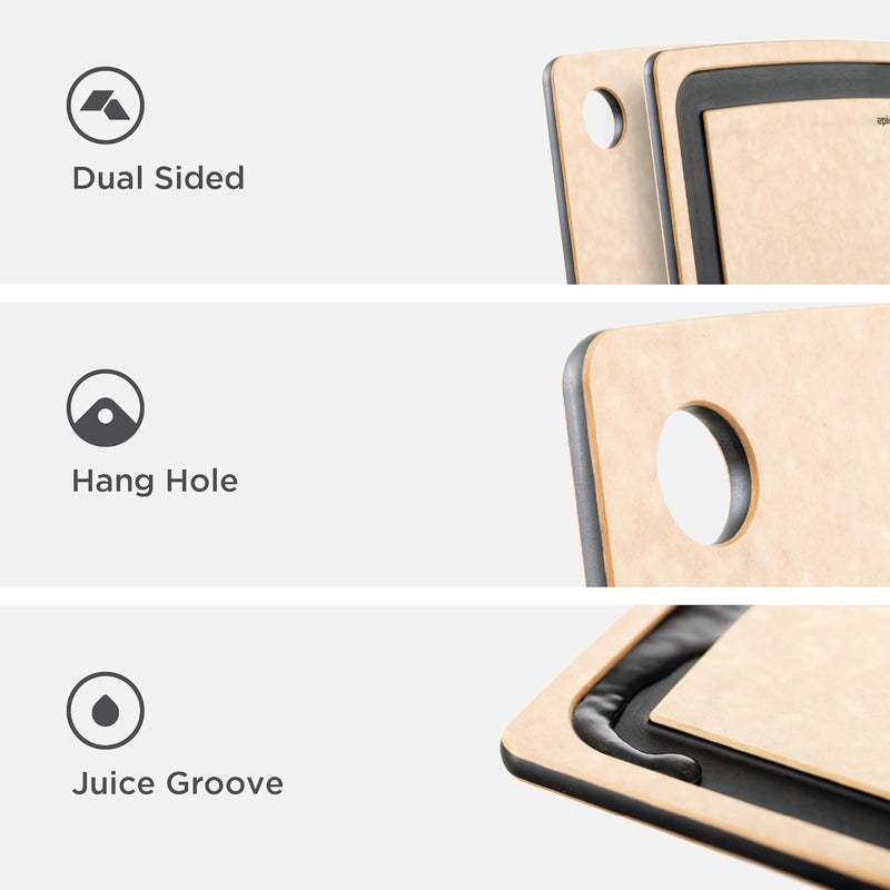 Epicurean Gourmet Series Cutting Board with Juice Groove 145Inch by 1125Inch NaturalSlate - Image 4
