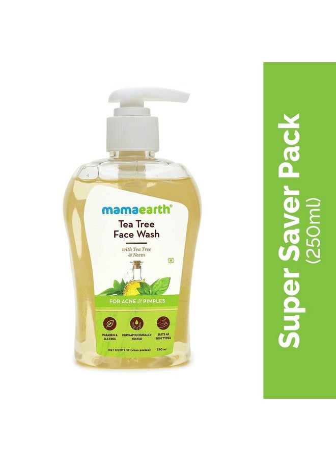Mamaearth - Tea Tree Face Wash With Neem For Acne & Pimples - 250Ml - Image 1