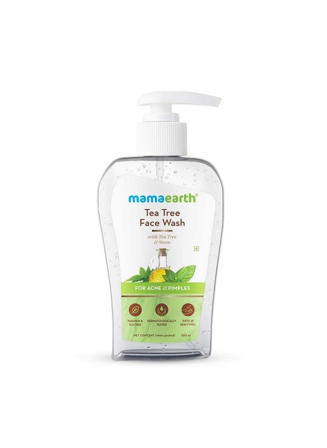 Mamaearth - Tea Tree Face Wash With Neem For Acne & Pimples - 250Ml - Image 1