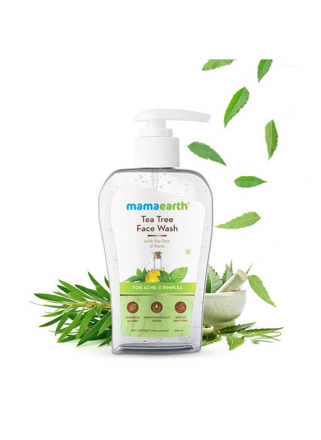 Mamaearth - Tea Tree Face Wash With Neem For Acne & Pimples - 250Ml - Image 1