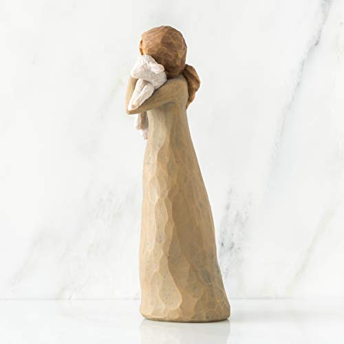 Willow Tree Peace on Earth, an Embrace of Peace, Figure Holds Lamb as Expression of Peaceful Blessings for Christmas Nativity, Daily Inspiration for Peace and Hope, Sculpted Hand-Painted Figure - Image 3
