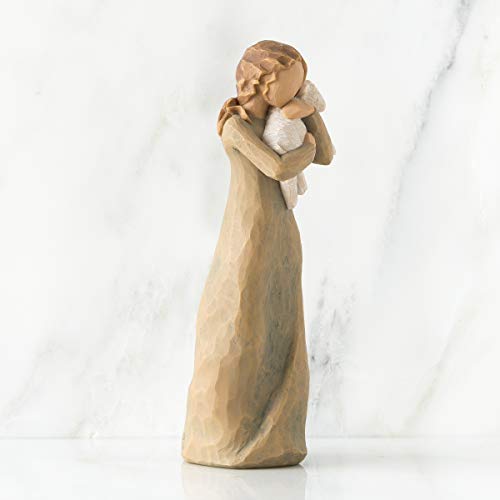 Willow Tree Peace on Earth, an Embrace of Peace, Figure Holds Lamb as Expression of Peaceful Blessings for Christmas Nativity, Daily Inspiration for Peace and Hope, Sculpted Hand-Painted Figure - Image 4