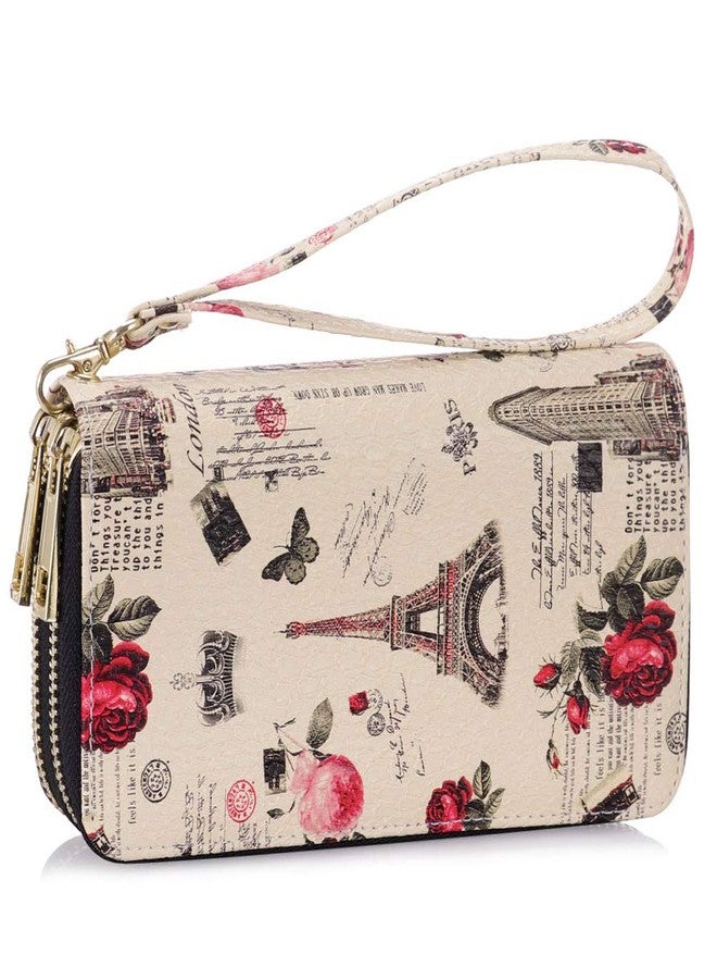 XEYOU Double Zipper Long Clutch Wallet Cellphone Wallet for Women with Removable Wristlet Strap for Credit Card, Cash, Coin, Bill - Image 1