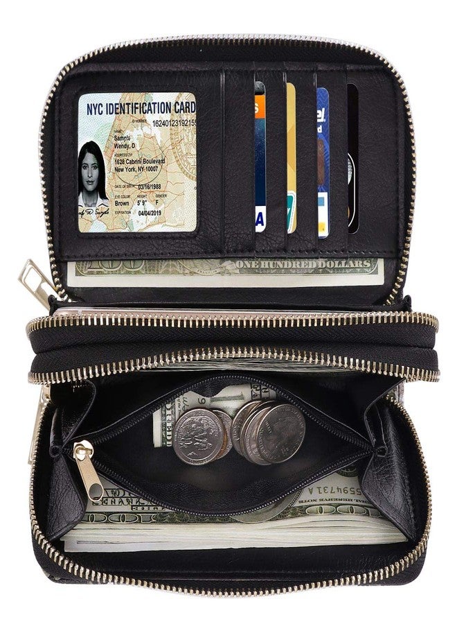 XEYOU Double Zipper Long Clutch Wallet Cellphone Wallet for Women with Removable Wristlet Strap for Credit Card, Cash, Coin, Bill - Image 4
