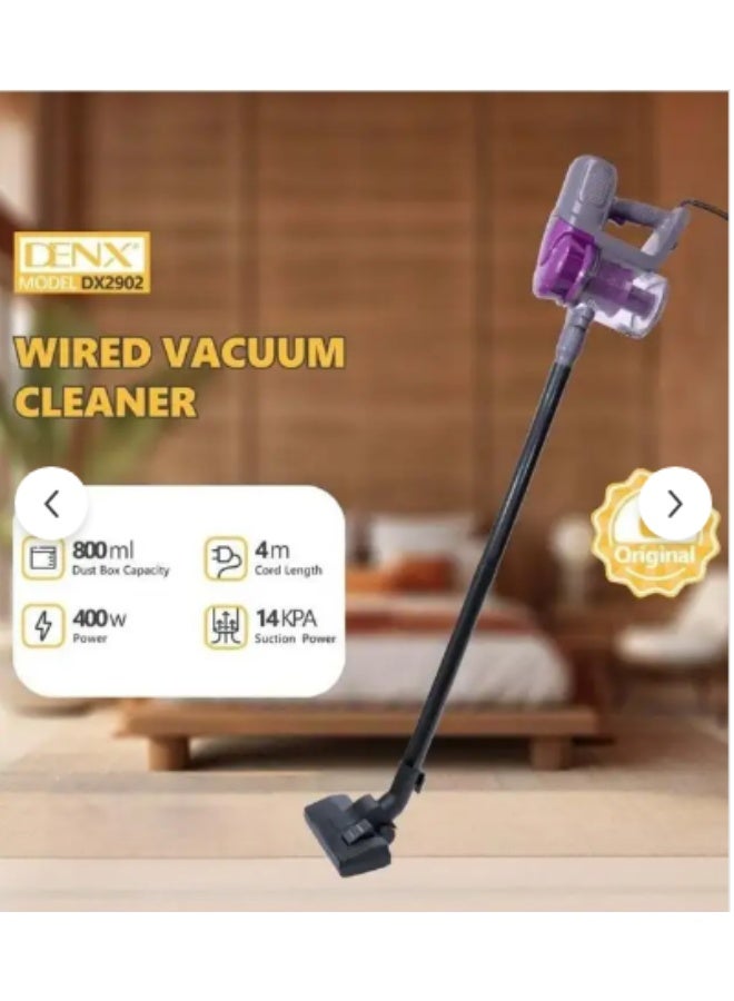 DENX DX2902 Corded Vacuum Cleaner – High Suction Power, 400W Motor, Stylish Design, and Low Noise - Image 1