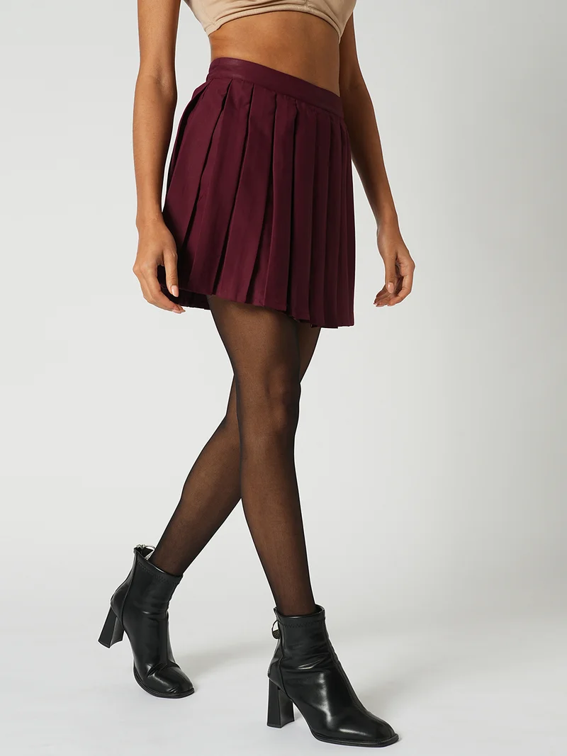 globus Globus Women High-Rise Korean Pleated Mini Tennis Skirt