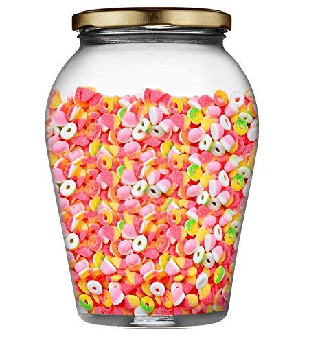 Golden Bird Golden Bird 1000ml Matka Shape Glass Jar and Container For Storage Containers with Airtight Lid (12) - Image 2