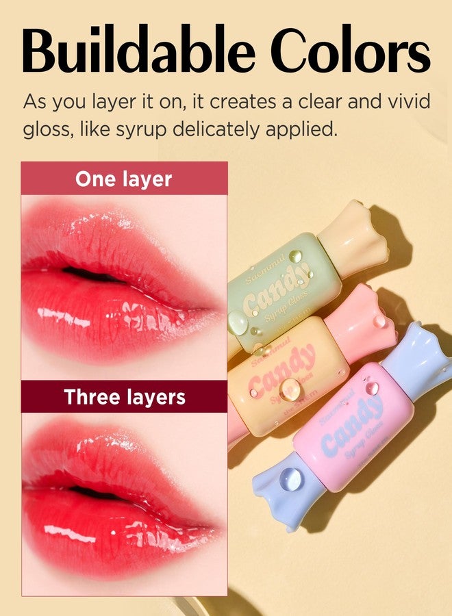 THESAEM Saemmul Candy Syrup Gloss 01 Guava Syrup - Buildable High Shine Bouncy Lips with Cute Candy Tint - Long Lasting Plumping & Moisturizing, 0.2 fl.oz. - Image 4