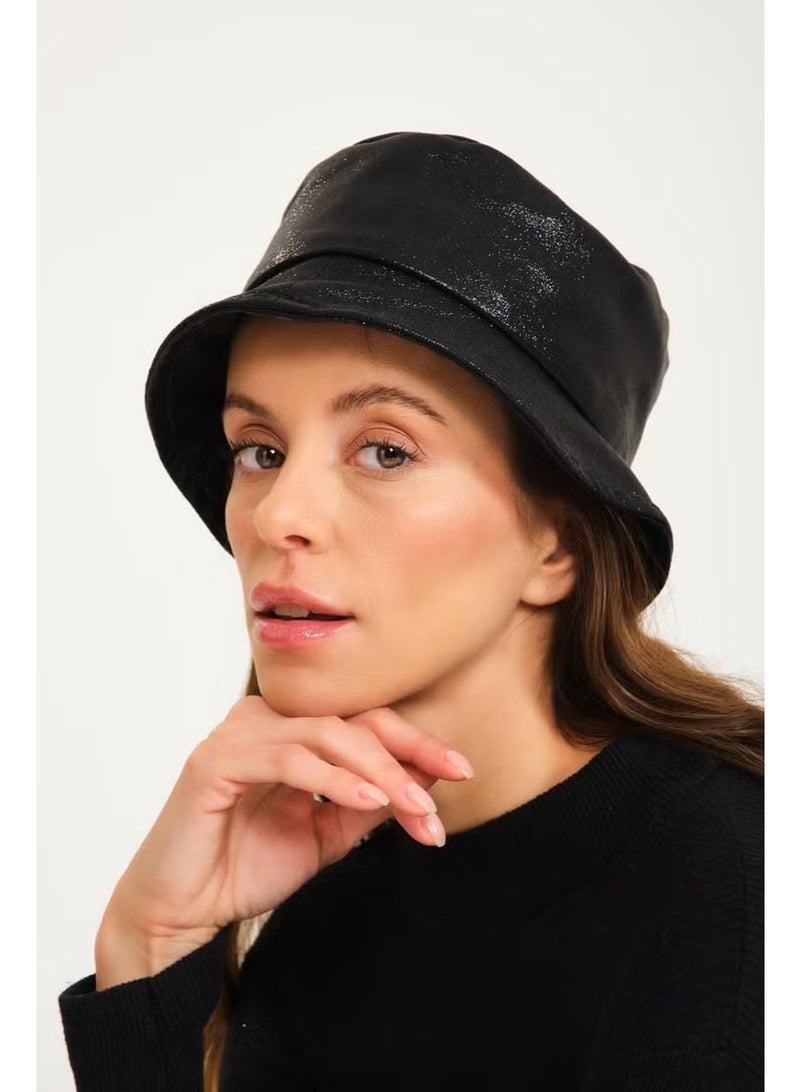 Bahels Special Design Metallic Black Bucket Hat - Image 2