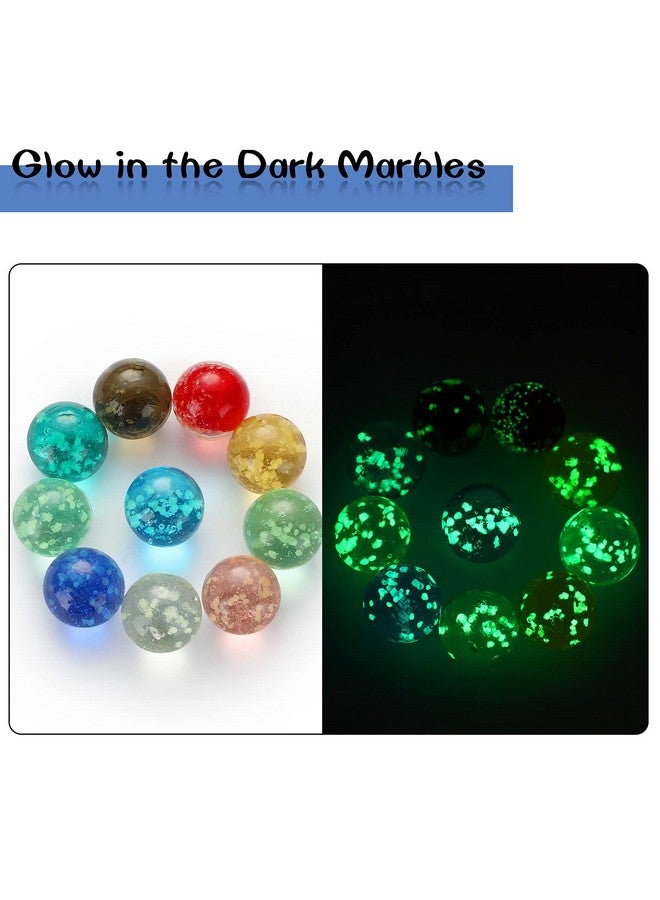 سكايليتي 20 قطعة من الكرات الزجاجية المتوهجة في الظلام، كرات زجاجية مصنوعة يدويًا مزخرفة بألوان متعددة، ألعاب رياضية للمراهقين والبالغين (16 مم) - Image 4