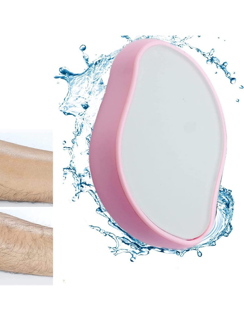 ELTRAZONE True Crystal Hair Eraser, Magic Hair Removal Eraser, Painless Crystal Hair Remover Tools, Soft Smooth Skin Fast & Easy Crystal Hair Removal for Men and Women (PINK) - Image 1
