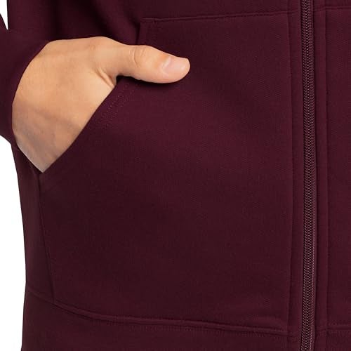 Fruit of the Loom Men's Eversoft Fleece Sweatshirts & Hoodies, Moisture Wicking & Breathable, Sizes S-4X, Full Zip-Maroon, X-Large - Image 3