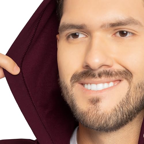 Fruit of the Loom Men's Eversoft Fleece Sweatshirts & Hoodies, Moisture Wicking & Breathable, Sizes S-4X, Full Zip-Maroon, X-Large - Image 5