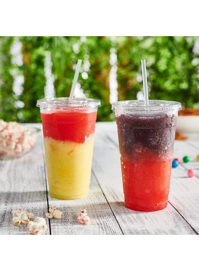 GUSTO [24 oz. - 50 Count Clear PET Cups with Lids, Disposable Coffee Cups with Flat Lids - Ideal for Cold Beverages, Smoothies, and to-Go Drinks - Formerly Comfy Package - Image 2