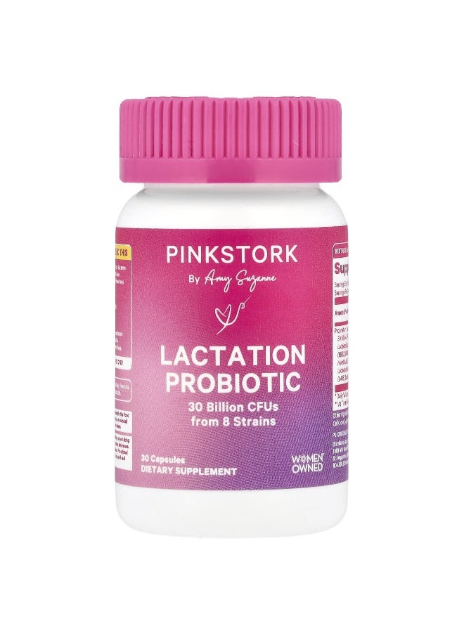 Pink Stork - Pink Stork, Lactation Probiotic, 30 Billion CFUs, 30 Capsules - Image 1