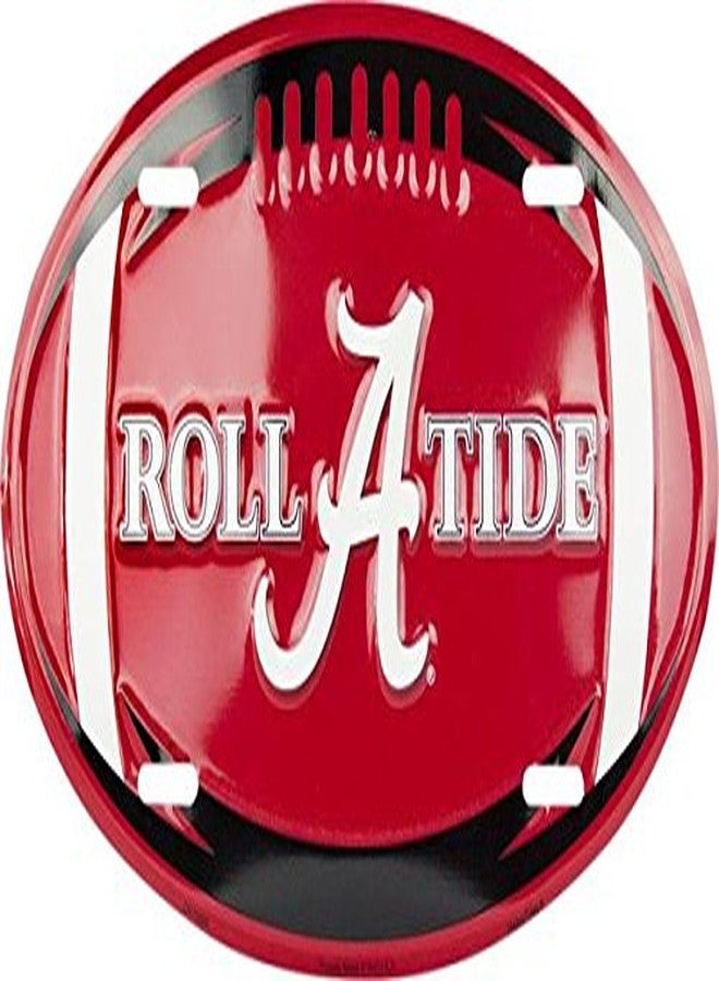 Hangtime University of Alabama - Alabama Crimson Tide Metal Oval License Plate 7 x 12 - Image 1