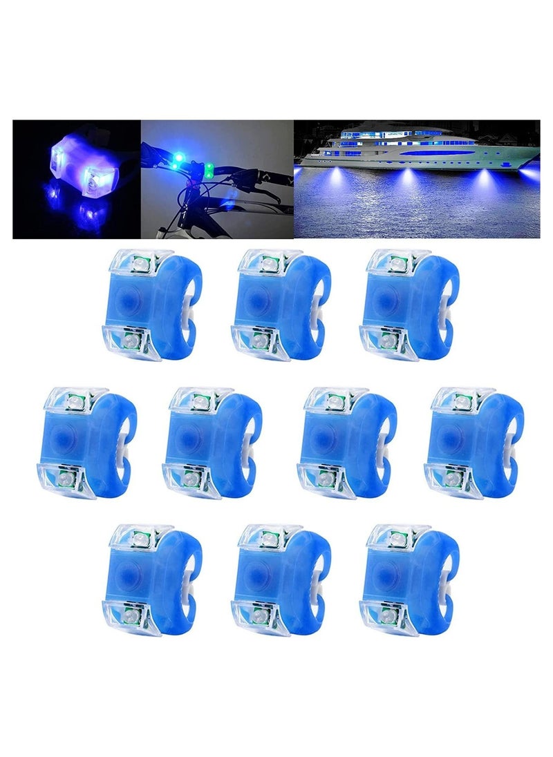 SYOSI - 12 Pieces LED Boating Lights Navigation Lights LED Safety Boat Lights Boat Bow and Stern Battery Operated with 3 Modes for Boat Pontoon Yacht (Blue) - Image 1