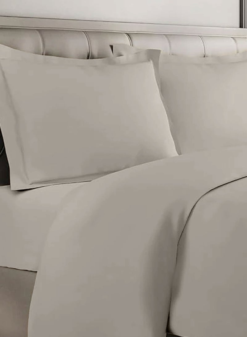 دكتور النووم طقم غطاء لحاف دكتور النووم مصنوع من 100% فيسكوز مشتق من الخيزران مقاس سوبر كينغ - لون الشوفان  - Image 1