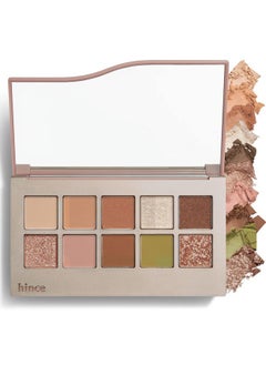 HINCE New Depth Eyeshadow Palette #Like a Scene - 10 Colors Eyeshadow Palette, Soft Beige and Muted Green, Highly-Pigmented, Nudes Warm Eye Makeup, Matte, Shimmer, Glitters for Perfect Eye Makeup  - Image 1