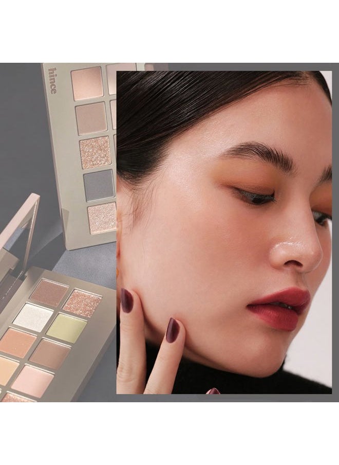 HINCE - New Depth Eyeshadow Palette #Like a Scene - 10 Colors Eyeshadow Palette, Soft Beige and Muted Green, Highly-Pigmented, Nudes Warm Eye Makeup, Matte, Shimmer, Glitters for Perfect Eye Makeup - Image 1